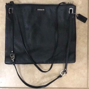Coach black leather purse